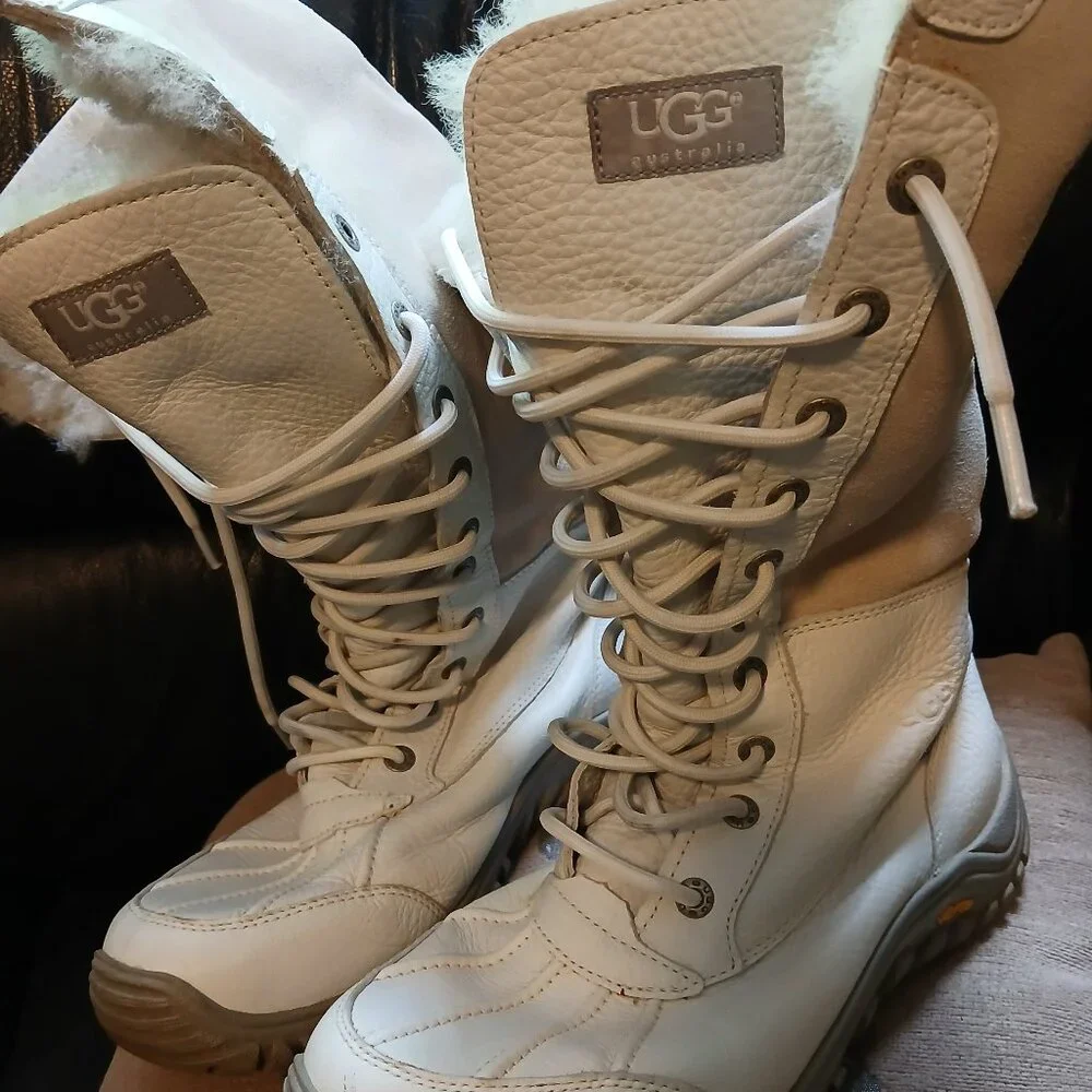 UGG Tall Adirondack Boot White - Picture 1 of 11